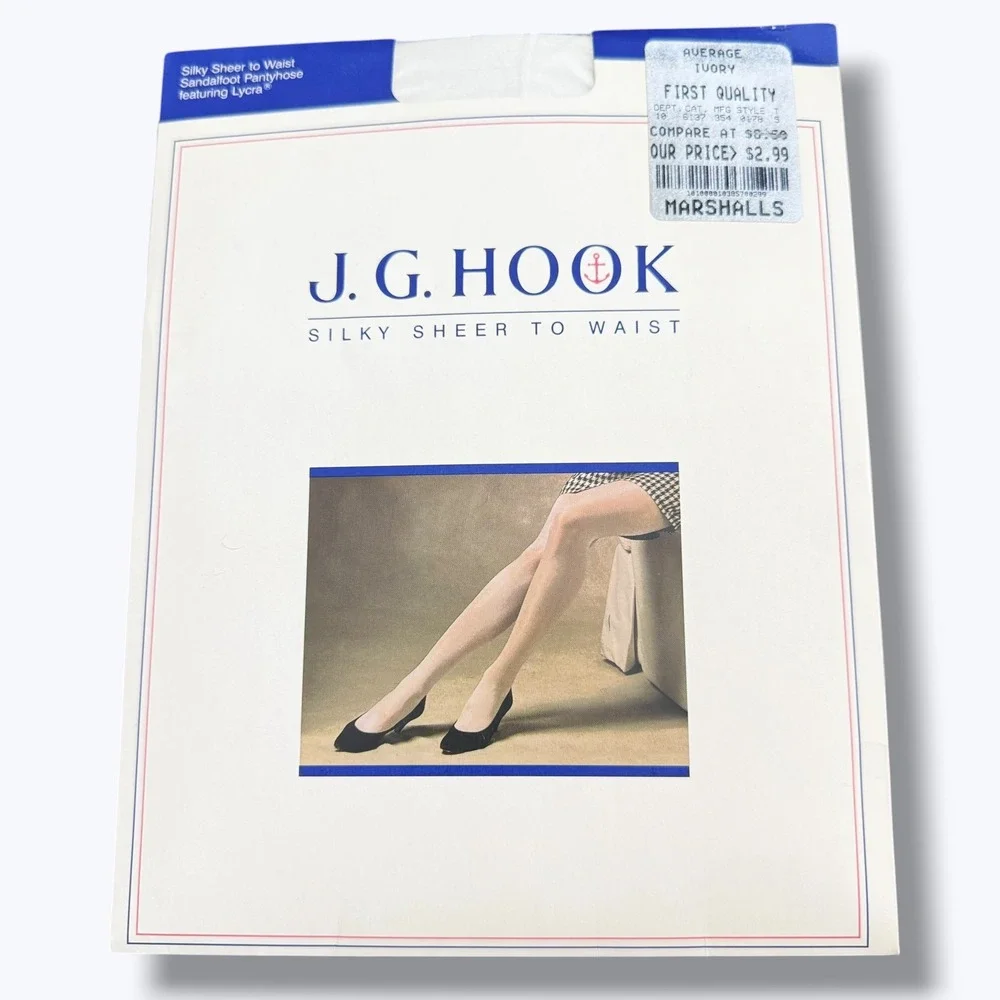 VTG Pantyhose Thigh Highs Tights Bundle 1980s 1990s Hanes Leg Looks JG Hook M/L